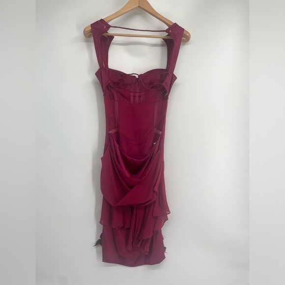 Vintage Gucci Runway Bustier Cutout Silk Mini Dress 42 6 Corset Open Back 2000s - Picture 8 of 15
